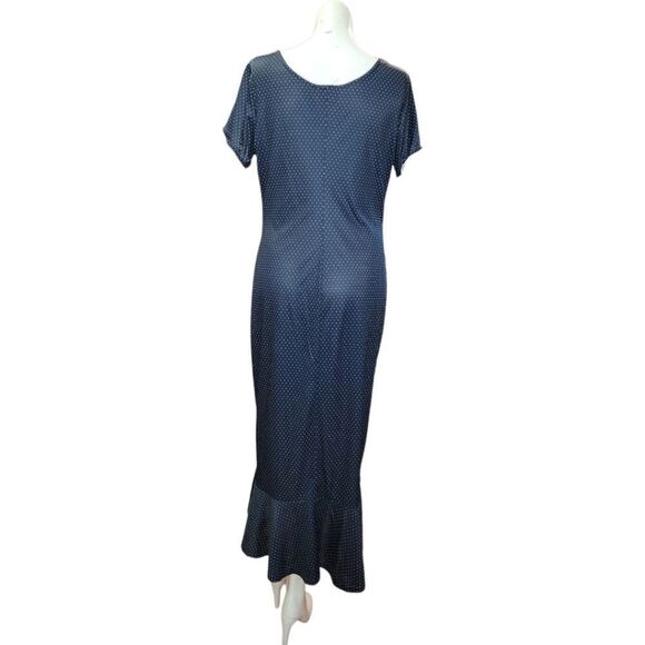Vintage Jim Elliot Always, Caroline Collection Blue Polka Dot Nightgown XL - Picture 5 of 8